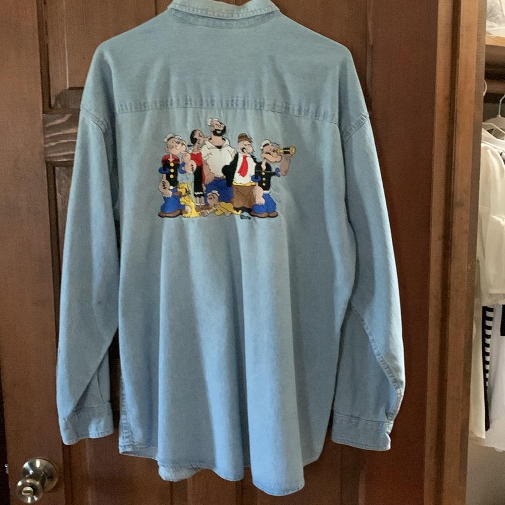 Vintage Popeye and the Gang, Original Embroidered Blitzz Studios Shirt